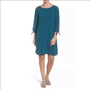Eileen Fisher silk Georgette shift dress. Women’s size small.